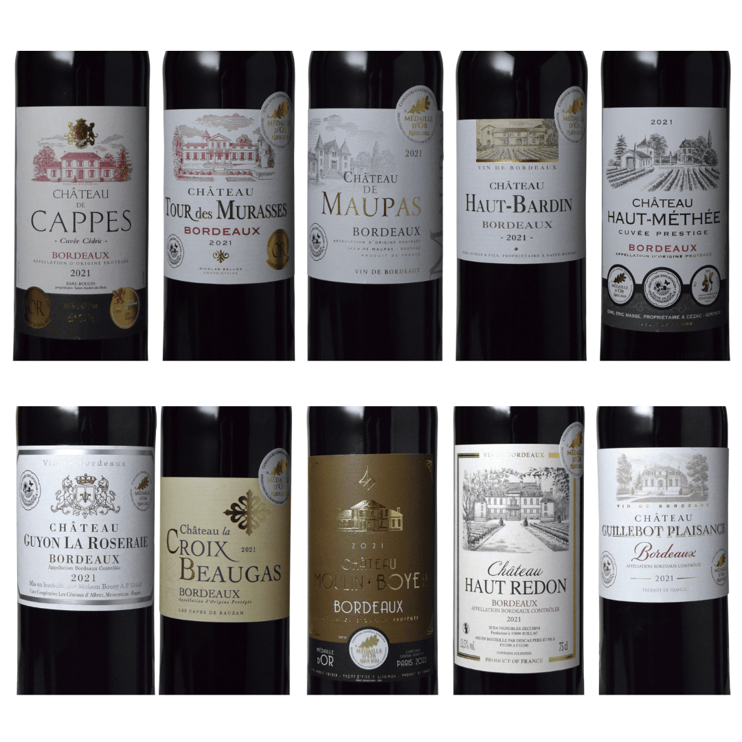 金賞ボルドーワイン 10本セット ボルドー》全部で15金！金賞ボルドー赤ワイン10本セット | wine&